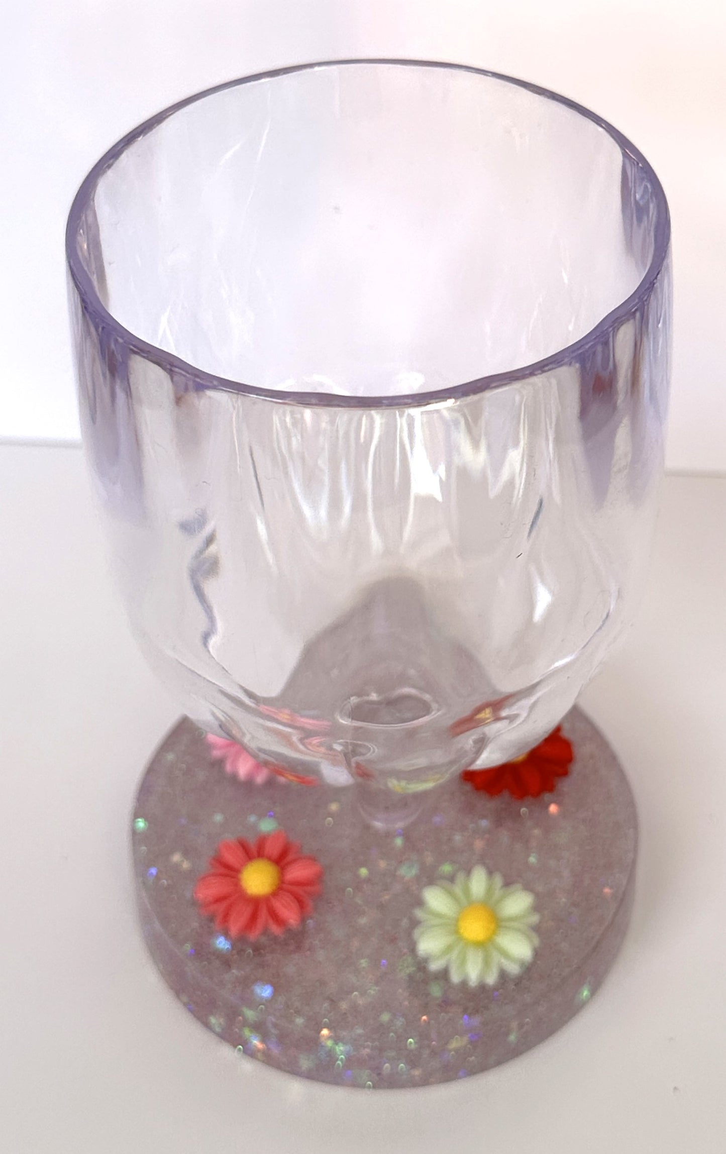 0025 Water glass colorful flowers