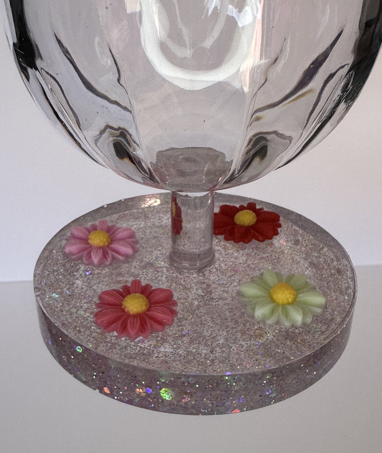 0025 Water glass colorful flowers