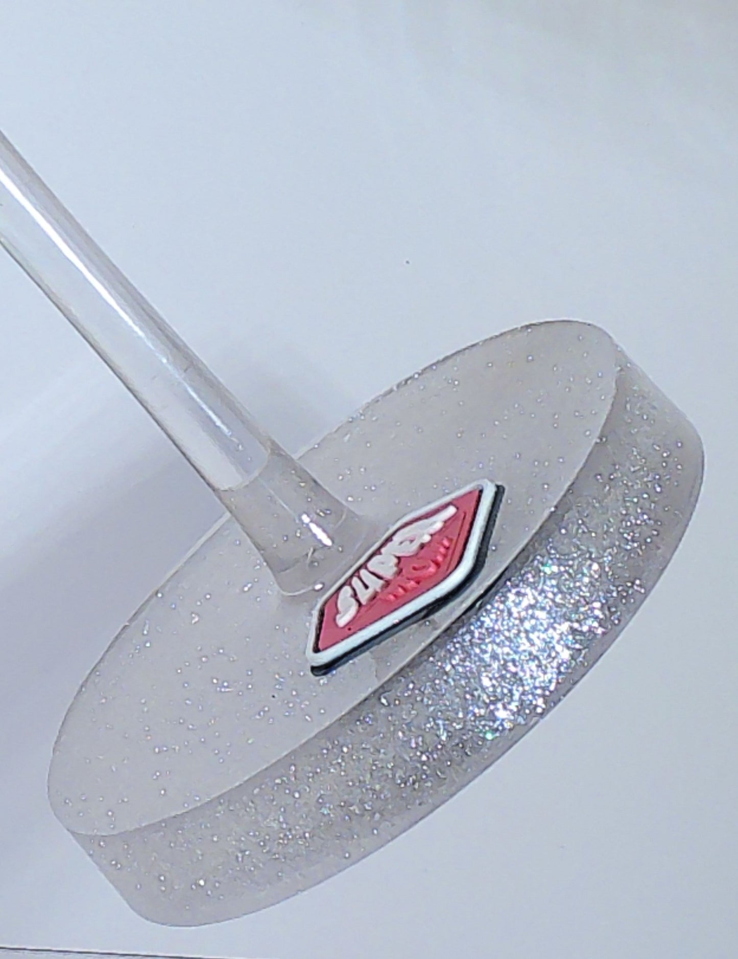 0088 Wine glass with "Super Woman" embellishment