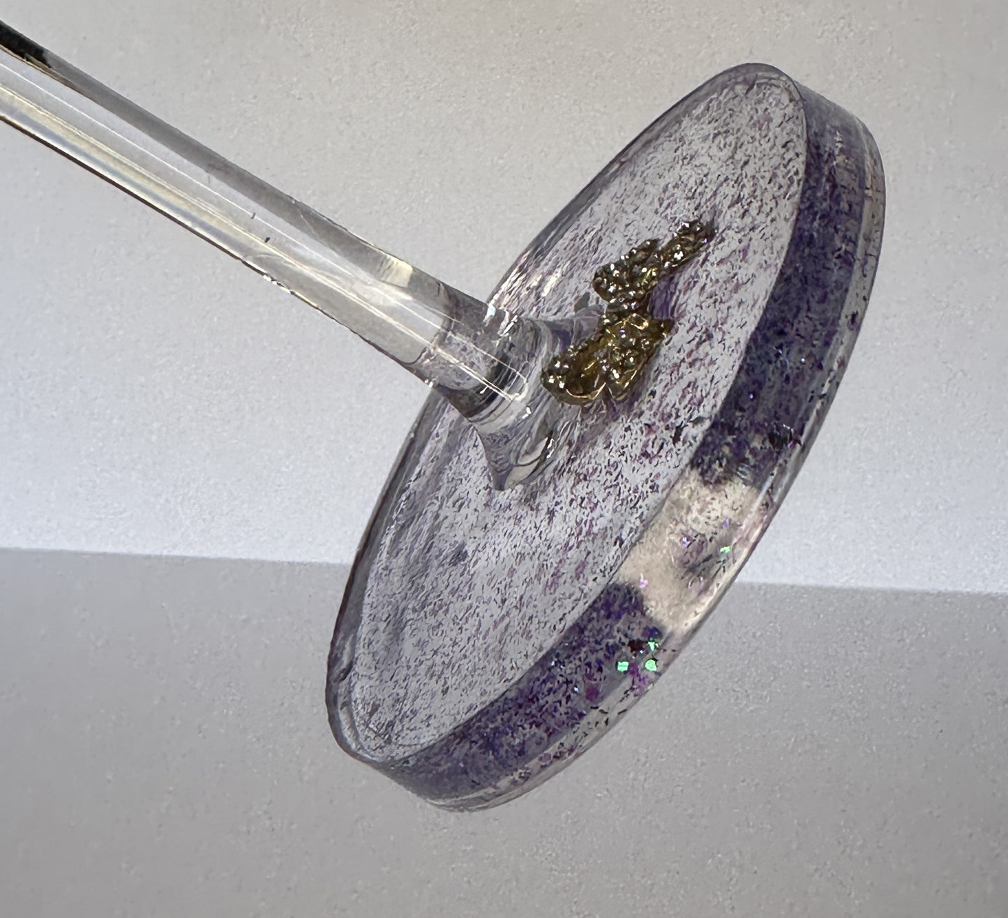 0022 Wine glass bow in purple