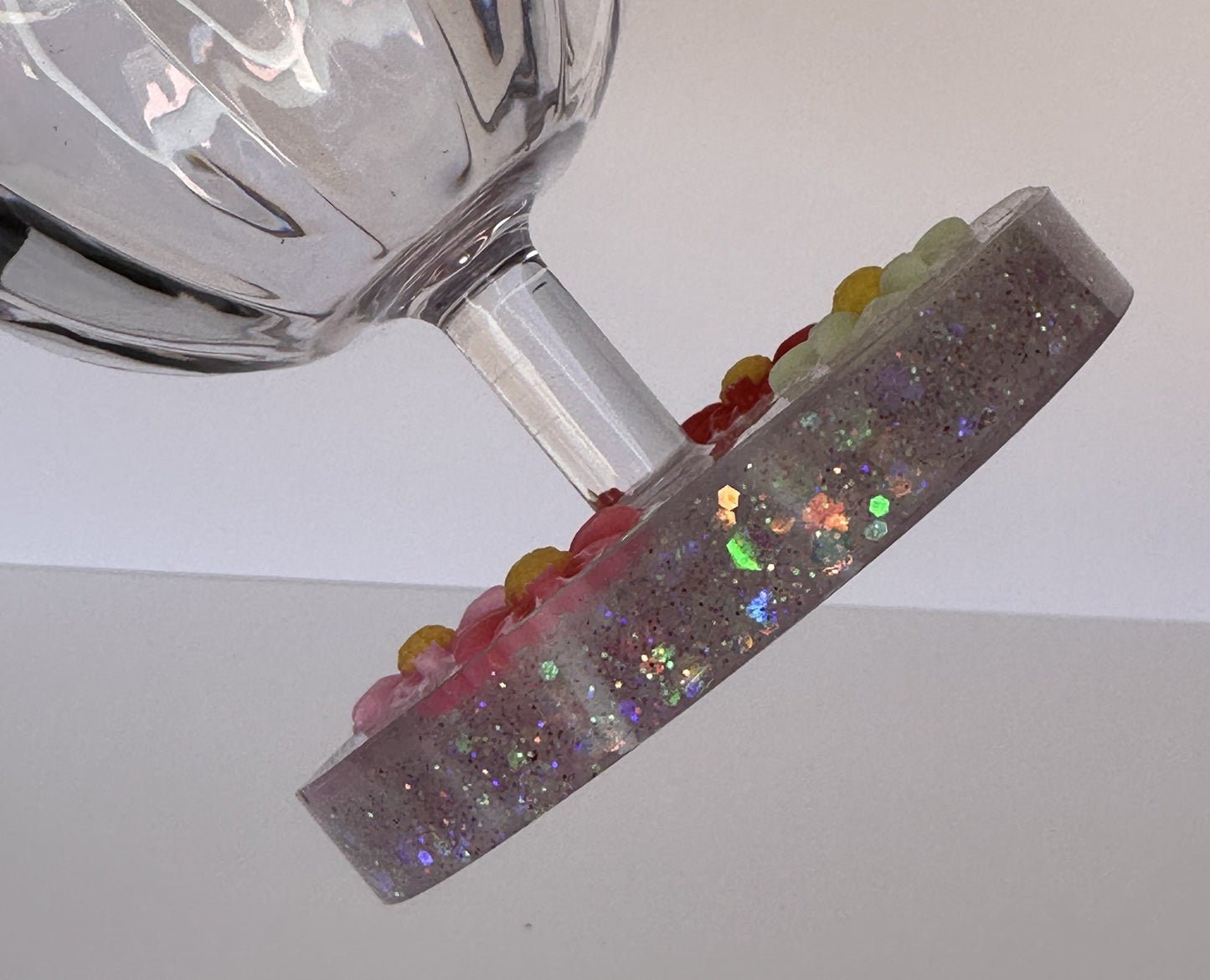 0025 Water glass colorful flowers