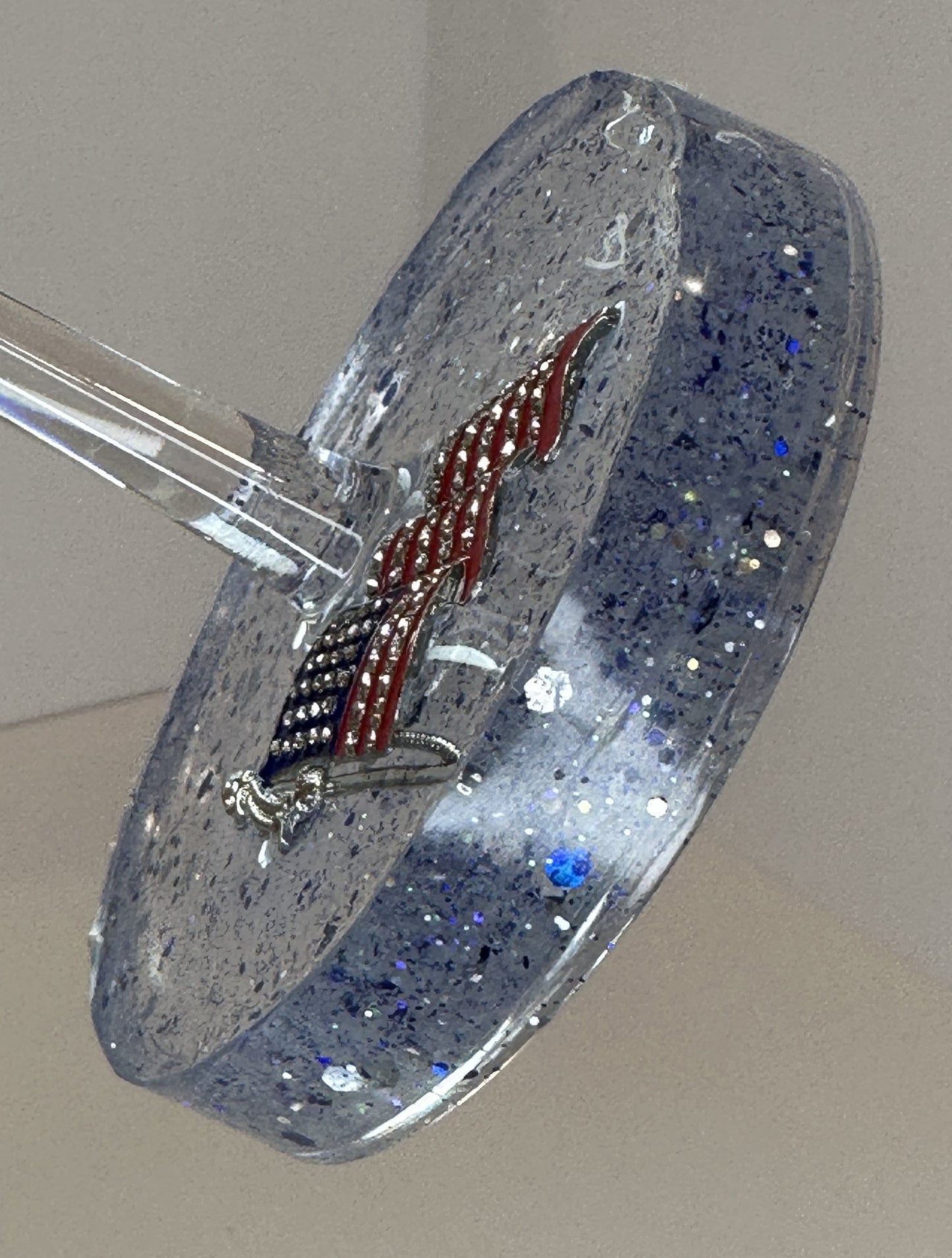 0005 Wine glass rhinestone flag