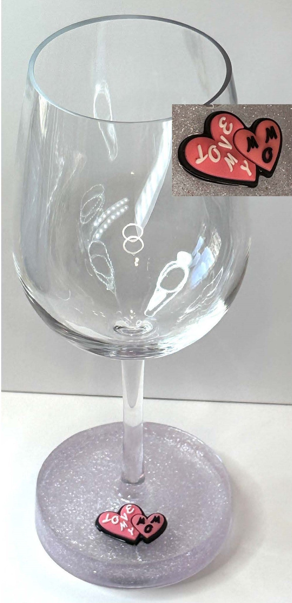 0073 Wine glass love my mom