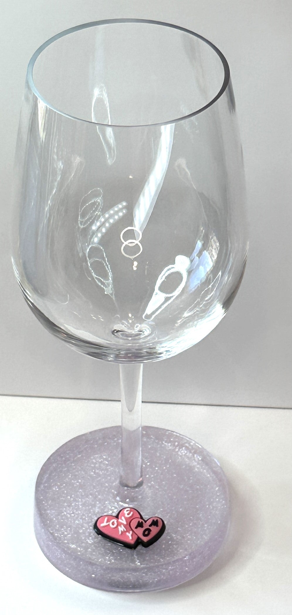 0073 Wine glass love my mom