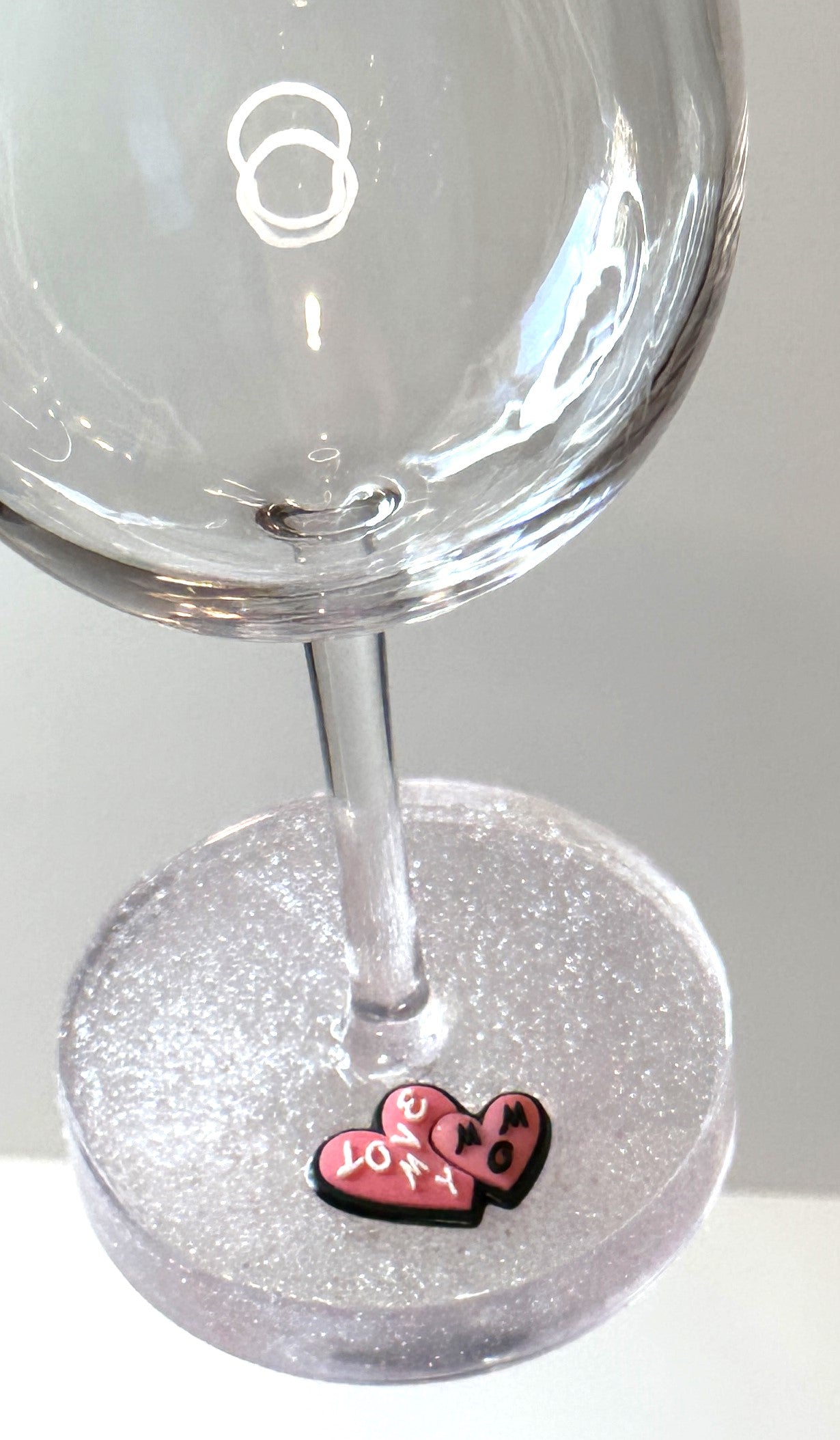 0073 Wine glass love my mom