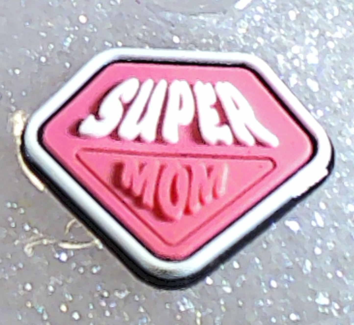 0088 Wine glass with "Super Woman" embellishment